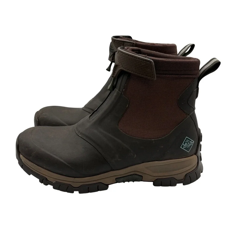 Muck Boot Company Apex Mid Zip Boots Mens 10 Brown Good Waterproof Hiking Work